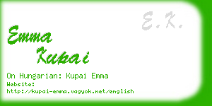 emma kupai business card